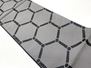 変わり亀甲模様織出しリバーシブル袋帯